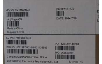 LENOVO 5M11N99531 Keyb T14s G5 Cover GB - WL - BL