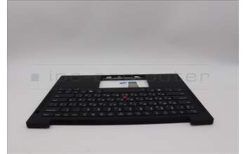 Lenovo 5M11N99534 C-Cover with keyboard, Ukraine, Black, Backlight, US