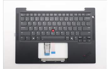 Lenovo 5M11N99584 C-Cover with keyboard, US English Euro, Black, Backlight, WWAN, US