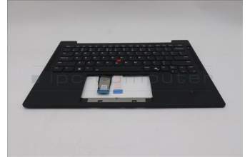 Lenovo 5M11N99584 C-Cover with keyboard, US English Euro, Black, Backlight, WWAN, US