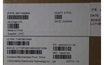 Lenovo 5M11N99646 C-Cover with keyboard, Slovenian, Black, Backlight, WWAN, UK