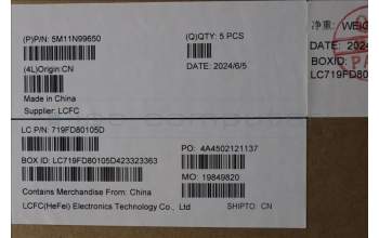 Lenovo 5M11N99650 C-Cover with keyboard, Spanish, Black, Backlight, WWAN, UK