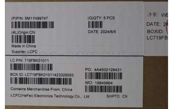 Lenovo 5M11N99747 C-Cover with keyboard, Belgian, Black, UK