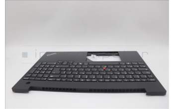 Lenovo 5M11N99756 C-Cover with keyboard, French, Black, US