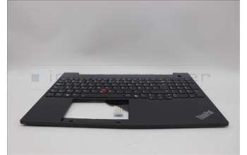 Lenovo 5M11N99858 C-Cover with keyboard, French, Black, Backlight, US