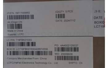 Lenovo 5M11N99882 C-Cover with keyboard, Russian, Black, Backlight, US