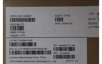 Lenovo 5M11N99897 MECH_ASM FRU KBD CCV SWS BL (LTN) UK BK