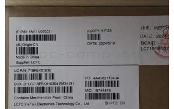 Lenovo 5M11N99903 C-Cover with keyboard, UK English, Black, Backlight, UK