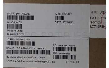 Lenovo 5M11N99906 MECH_ASM FRU KBCCV EURO ENG BL(LTN)US BK