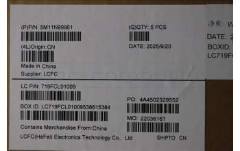 Lenovo 5M11N99961 C-Cover with keyboard,Spanish,Black