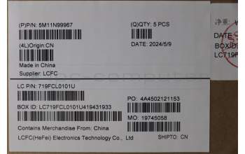 Lenovo 5M11N99967 C-Cover with keyboard, French, Black, US