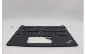 Lenovo 5M11N99991 C-Cover with keyboard, Norwegian, Black, UK