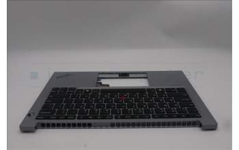 Lenovo 5M11P32203 C-Cover with keyboard, US English Euro, Arctic Grey, US
