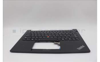 Lenovo 5M11P32311 C-Cover with keyboard, Arabic, Black, Backlight, US