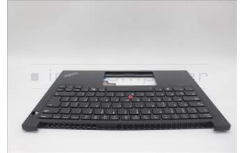 Lenovo 5M11P32323 C-Cover with keyboard, Belgian, Black, Backlight, UK