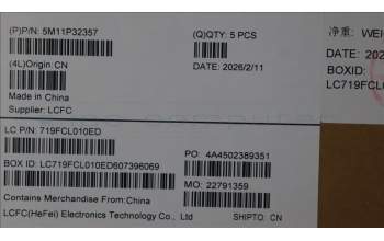 Lenovo 5M11P32357 MECH_ASM FRU GER BL (TRI) UK BK