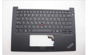 Lenovo 5M11P32363 C-Cover with keyboard, Greek, Black, Backlight, US