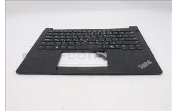 Lenovo 5M11P32375 C-Cover with keyboard, Hebrew, Black, Backlight, US