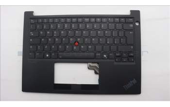 Lenovo 5M11P32385 C-Cover with keyboard, Italian, Black, Backlight, UK