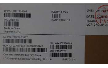 Lenovo 5M11P32385 C-Cover with keyboard, Italian, Black, Backlight, UK