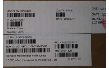 Lenovo 5M11P32400 C-Cover with keyboard, Portuguese, Black, Backlight, UK