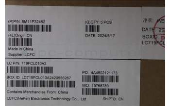 Lenovo 5M11P32452 C-Cover with keyboard, Switzerland, Black, Backlight, UK