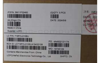 Lenovo 5M11P32460 C-Cover with keyboard, Turkish, Black, Backlight, UK