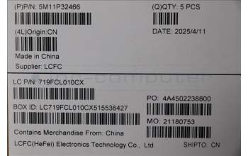 Lenovo 5M11P32466 MECH_ASM FRU UK BL (LTN) UK BK