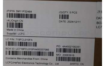 Lenovo 5M11P32484 C-Cover with keyboard, Icelandic, Black, Backlight, UK