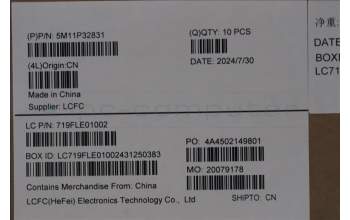 Lenovo 5M11P32831 Lenovo LCD Module,14\",WQXGA+,Non-Touch,Anti-Glare,Anti-reflection,OLED,400nit,100%DCI-P3