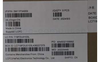 Lenovo 5M11P34959 C-Cover with keyboard, Arabic, Luna Grey, Fingerprint, WLAN, US