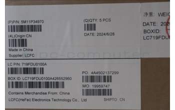 Lenovo 5M11P34970 MECH_ASM GRP_KBD_BZL_FRA/ENG_WL_LG_CHY