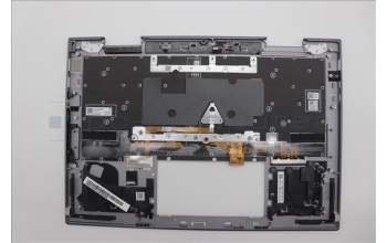 Lenovo 5M11P34971 C-Cover with keyboard, German, Luna Grey, Fingerprint, WLAN, UK