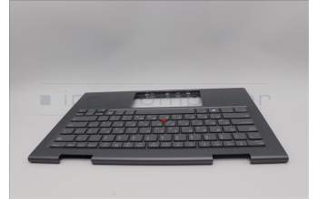 Lenovo 5M11P34973 C-Cover with keyboard, Hebrew, Luna Grey, Fingerprint, WLAN, US