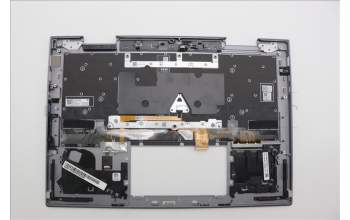 Lenovo 5M11P34983 C-Cover with keyboard, Portuguese, Luna Grey, Fingerprint, WLAN, UK