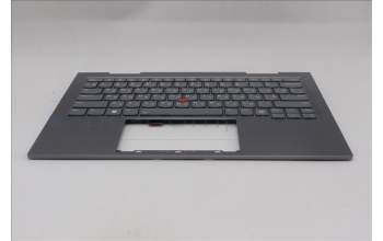 Lenovo 5M11P34994 C-Cover with keyboard, Ukraine, Luna Grey, Fingerprint, WLAN, US