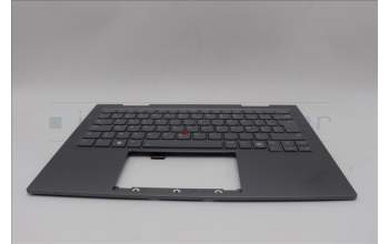 Lenovo 5M11P34997 C-Cover with keyboard, Belgian, Luna Grey, Fingerprint, WLAN, UK