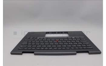 Lenovo 5M11P34999 C-Cover with keyboard, Bulgarian, Luna Grey, Fingerprint, WLAN, UK