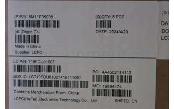 Lenovo 5M11P35005 C-Cover with keyboard, US English Euro, Luna Grey, Fingerprint, WLAN, US