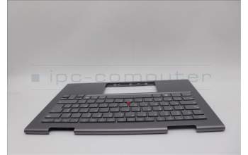 Lenovo 5M11P35006 C-Cover with keyboard, French, Luna Grey, Fingerprint, WLAN, US