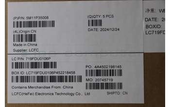 Lenovo 5M11P35008 C-Cover with keyboard, German, Luna Grey, Fingerprint, WLAN, UK