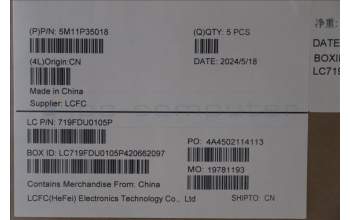 Lenovo 5M11P35018 C-Cover with keyboard, Norwegian, Luna Grey, Fingerprint, WLAN, UK