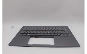 Lenovo 5M11P35019 C-Cover with keyboard, Nordic, Luna Grey, Fingerprint, WLAN, UK