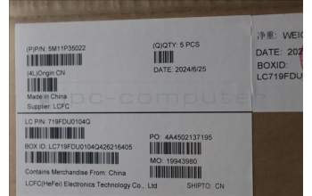 Lenovo 5M11P35022 C-Cover with keyboard, Slovenian, Luna Grey, Fingerprint, WLAN, UK