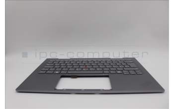 Lenovo 5M11P35022 C-Cover with keyboard, Slovenian, Luna Grey, Fingerprint, WLAN, UK