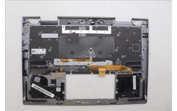 Lenovo 5M11P35023 C-Cover with keyboard, Spanish, Luna Grey, Fingerprint, WLAN, UK