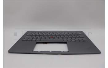Lenovo 5M11P35023 C-Cover with keyboard, Spanish, Luna Grey, Fingerprint, WLAN, UK