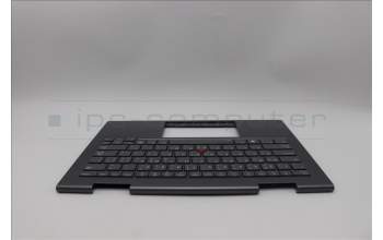 Lenovo 5M11P35033 C-Cover with keyboard, Arabic, Luna Grey, Fingerprint, WWAN, US