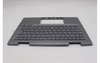 Lenovo 5M11P35038 C-Cover with keyboard, Czech Slovakian, Luna Grey, Fingerprint, WWAN, UK