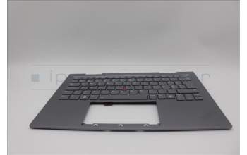 Lenovo 5M11P35041 C-Cover with keyboard, Estonian, Luna Grey, Fingerprint, WWAN, UK